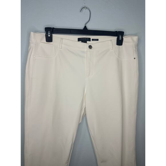 Lafayette 148 New York Mercer Skinny Stretch Pants Plus Size 16 Winter White - Picture 2 of 8